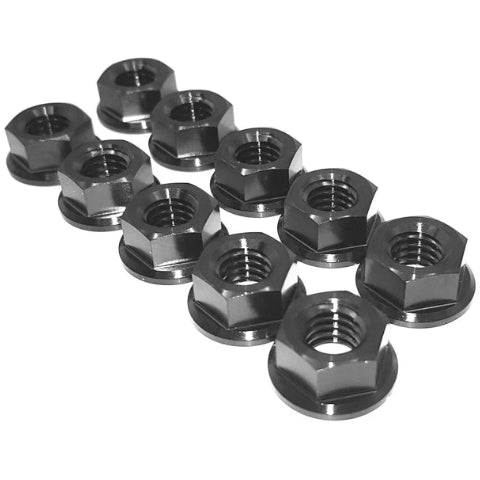 Front Hub Nut Kit 9/16 Hex - Black