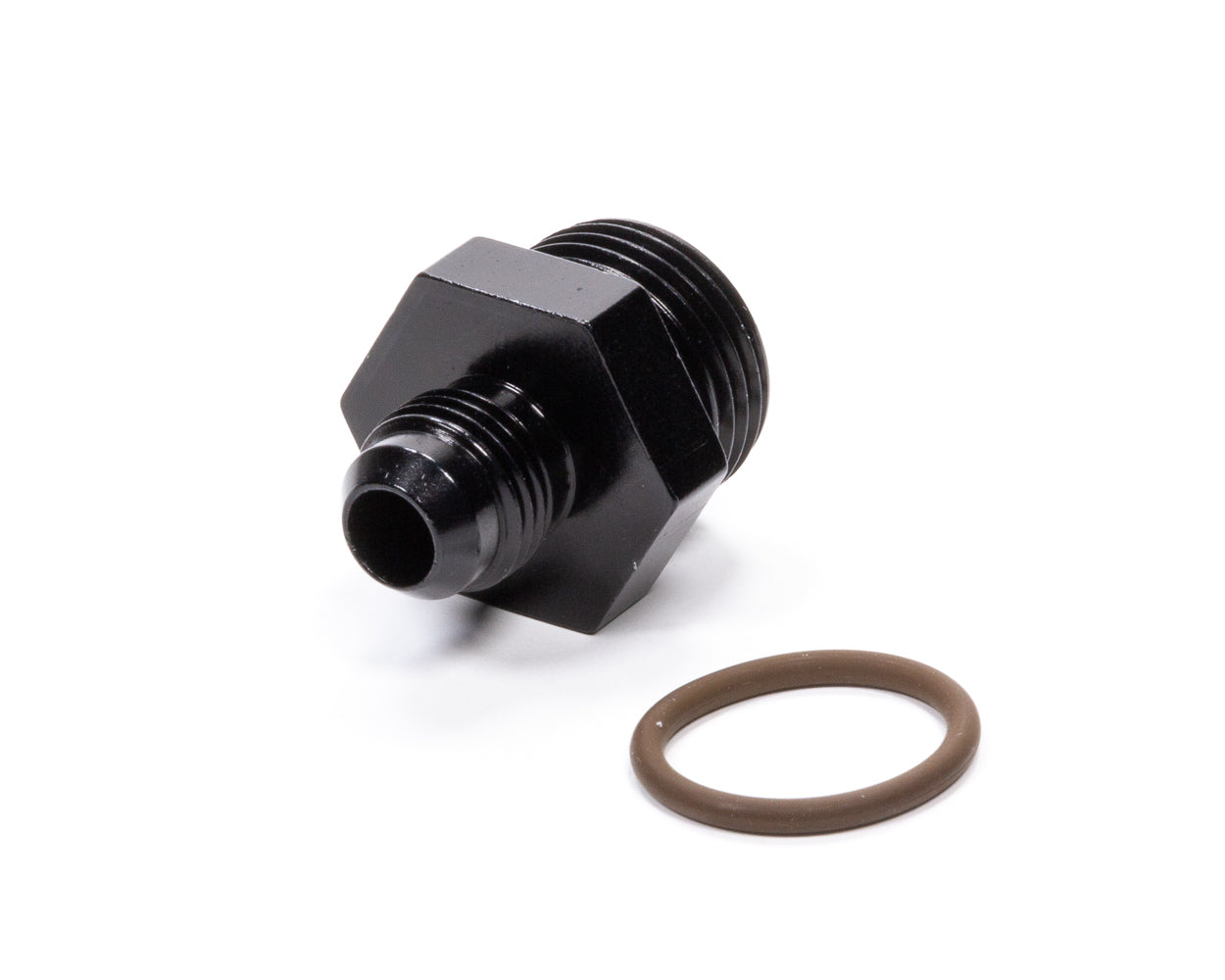 -6 to -10 Black Radius AN to O-Ring Adapter Straight