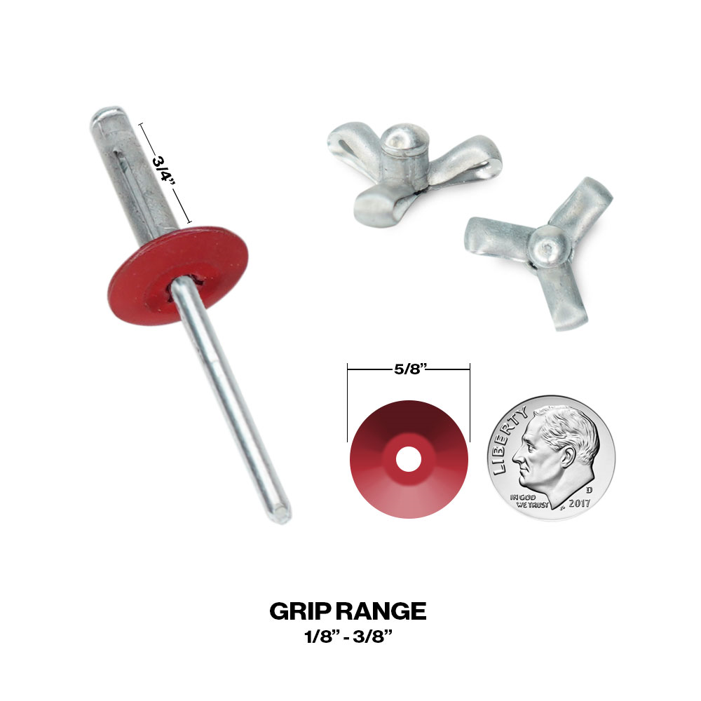 Exploding Large Head Rivets 3/16 - Box Of 250