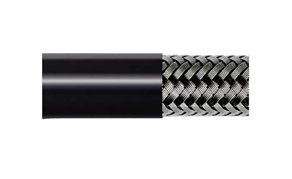 -6 Pvc Hose Stainless Steel Per Inch - Black