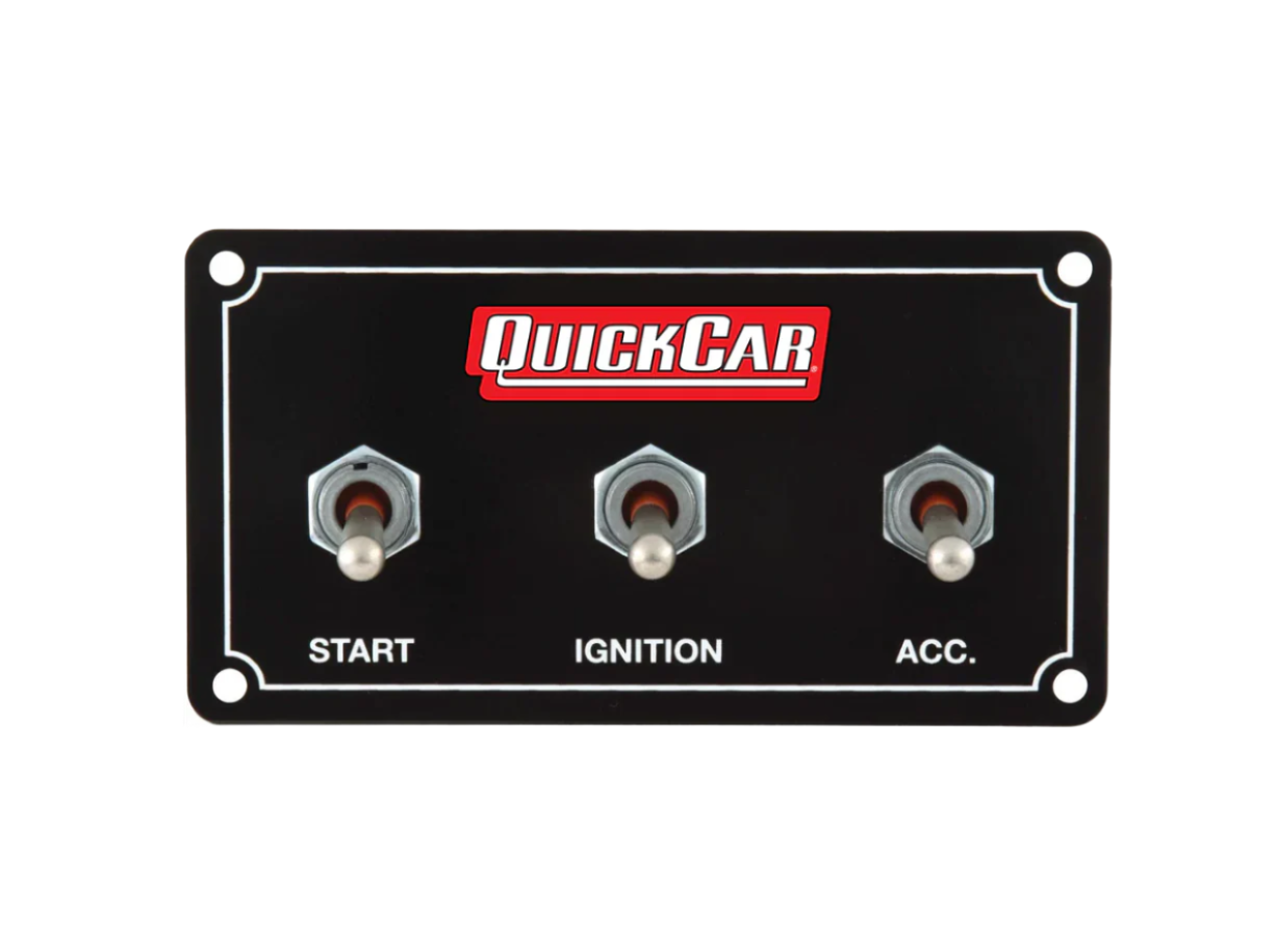 Extreme Switch Panel, Dash Mount, 4.625 x 2.5in, Black Face