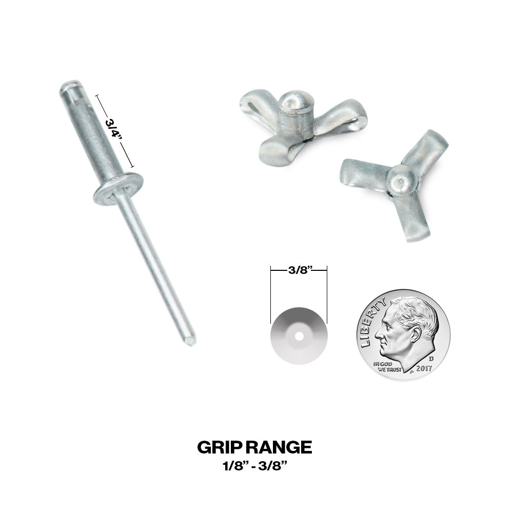 Exploding Small Head Aluminum Rivets 3/16 - Box Of 250