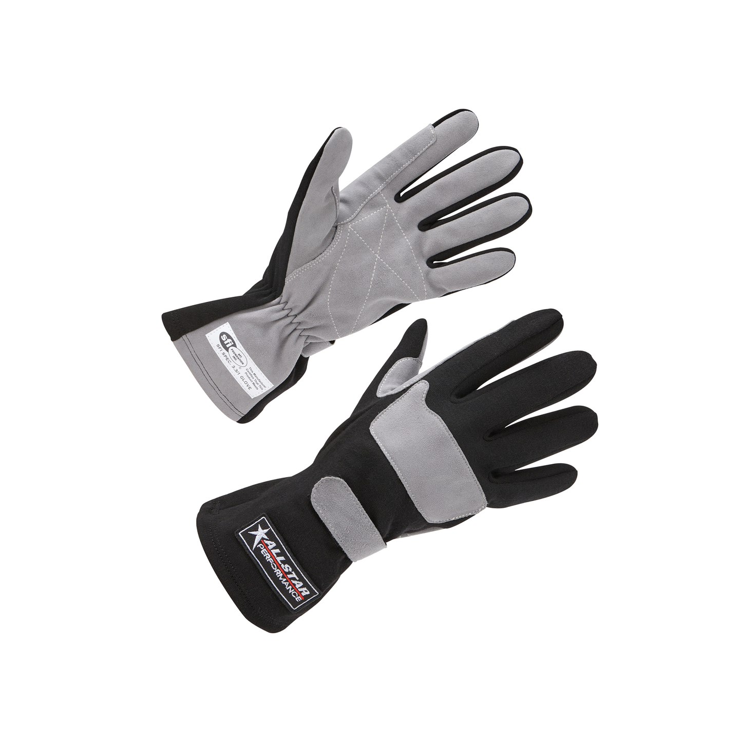 ALLSTAR Racing Gloves SFI 3.3/1 Single Layer Black/Gray