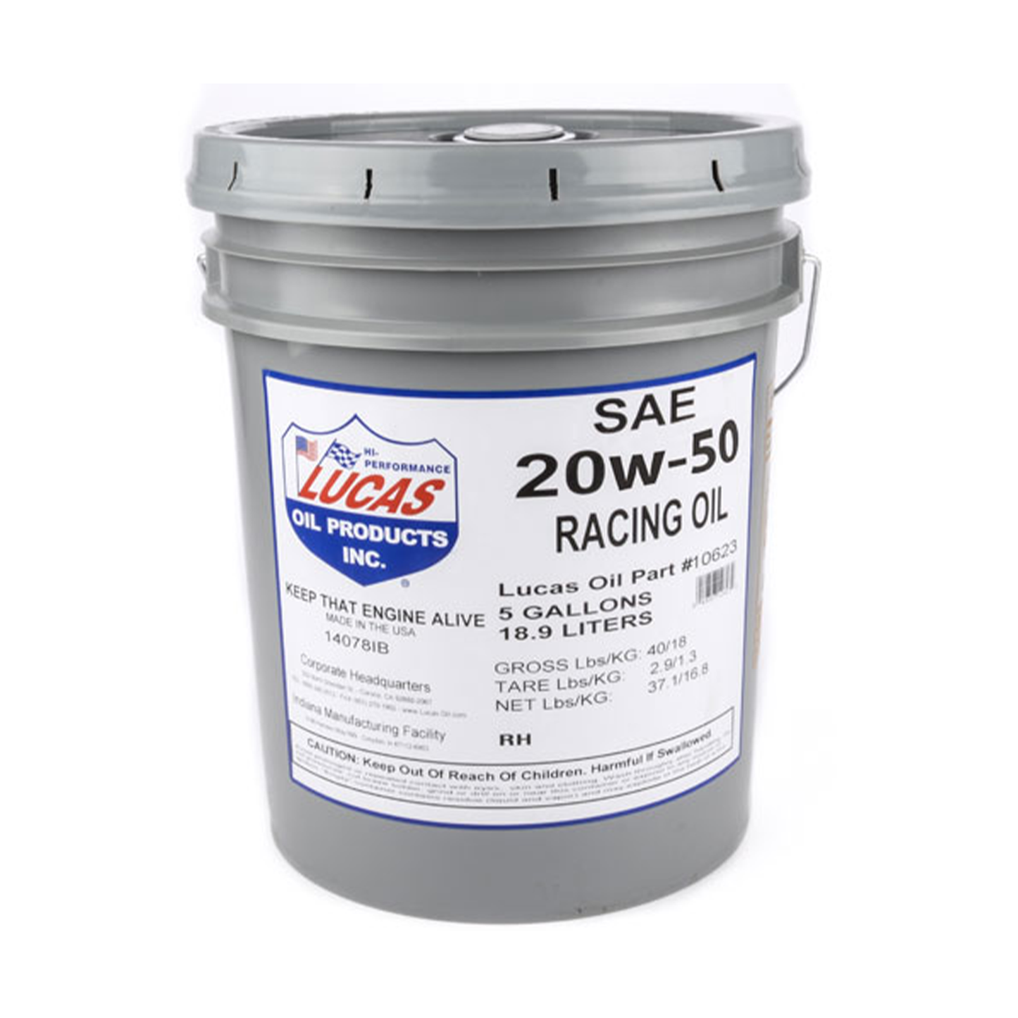 Lucas Sae 20w-50 Racing Only Oil 5gal
