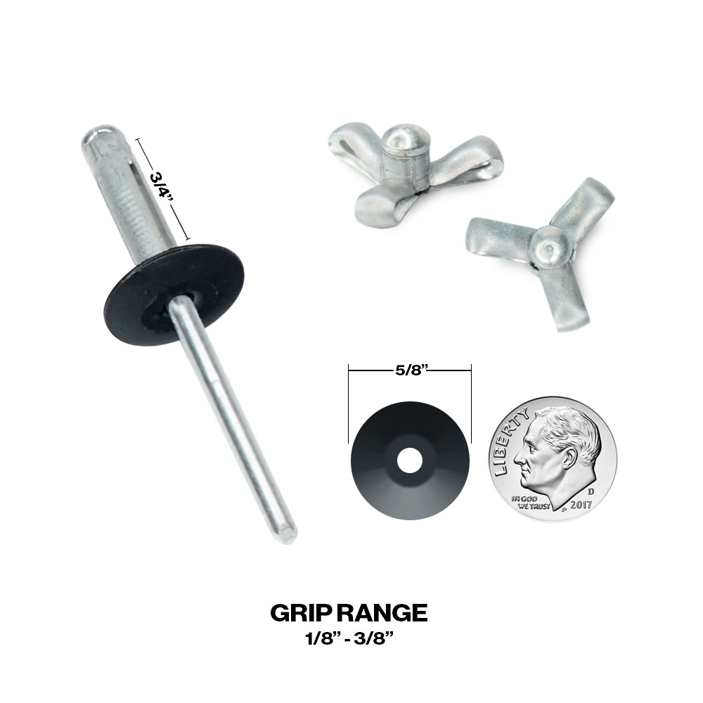 Exploding Large Head Rivets 3/16 - Box Of 250