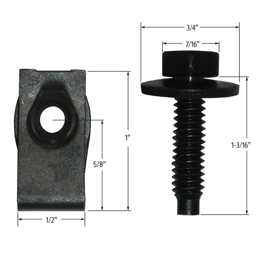 Body Bolt Kit With J-clip