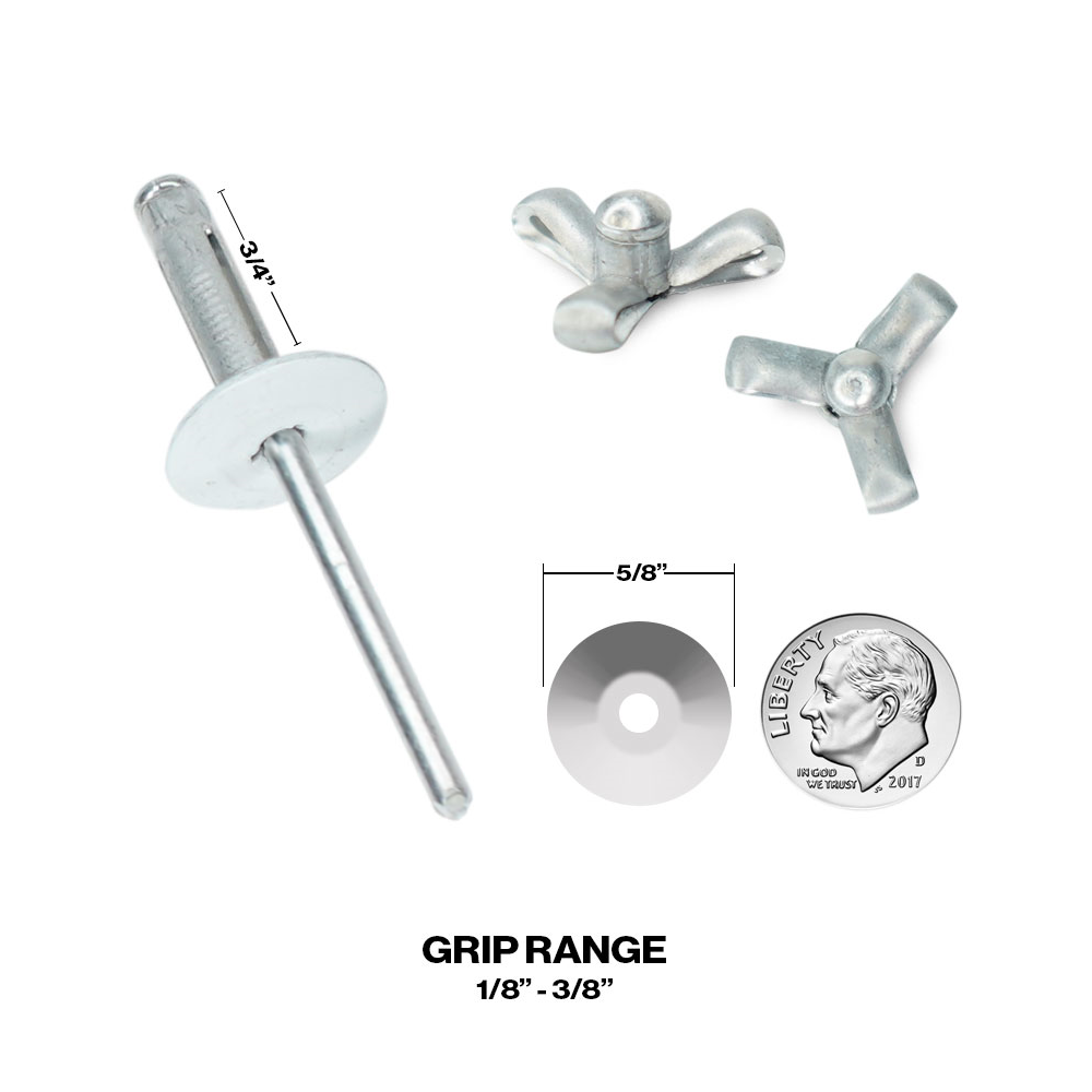 Exploding Large Head Rivets 3/16 - Box Of 250