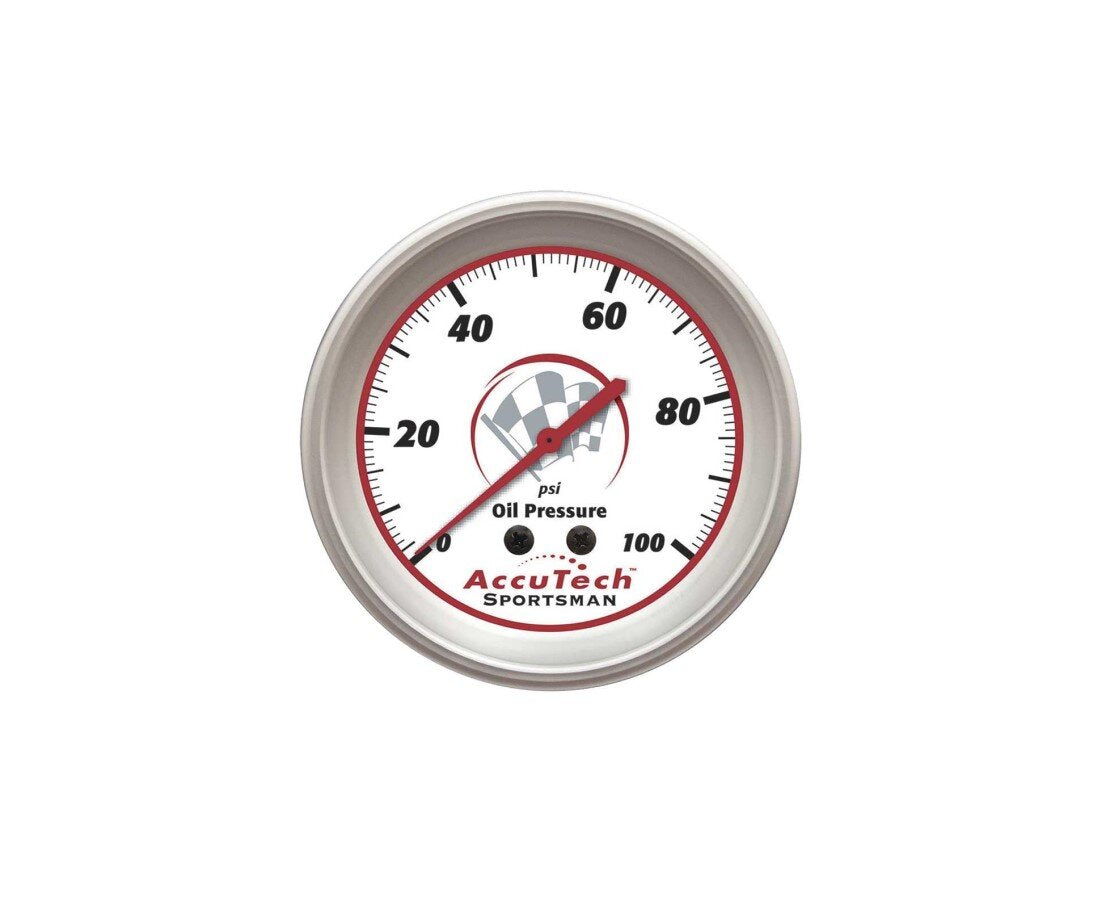 Longacre Accutech Oil Pressure Gauge - 0-100 Psi