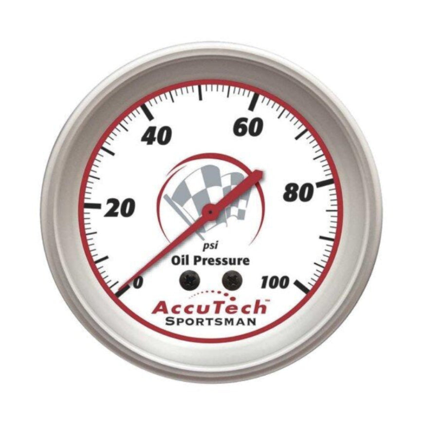 Longacre Accutech Oil Pressure Gauge - 0-100 Psi