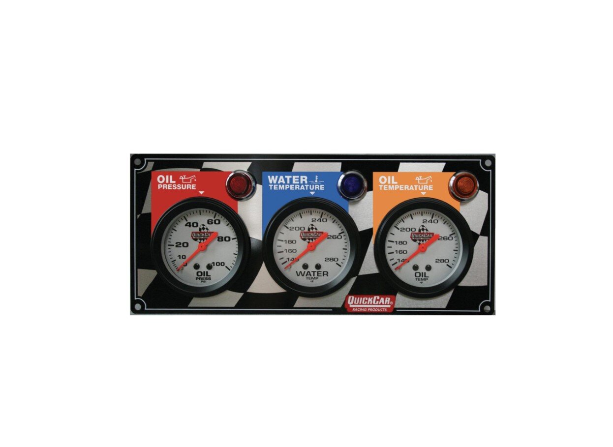 Quickcar 3 Gauge Panel - Op/wt/ot