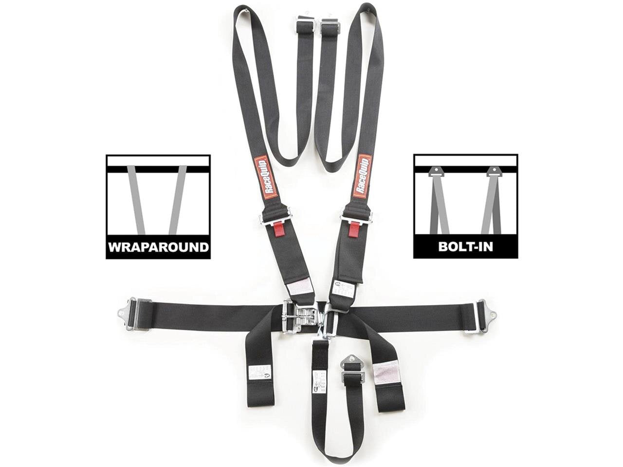Racequip Latch And Link Harnesses - 5 Point - Hans Compatable