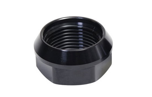 Rear Axle Nut, Left Hand Thread, Aluminum, Black Anodized, Sprint Rear Axles, Each