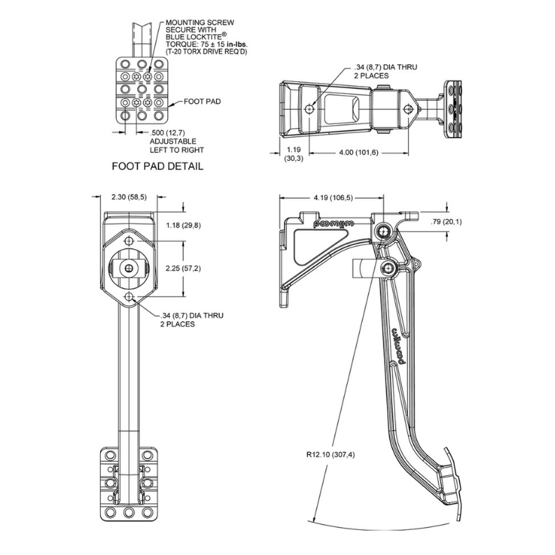 Forward Swing Pedal Assembly
