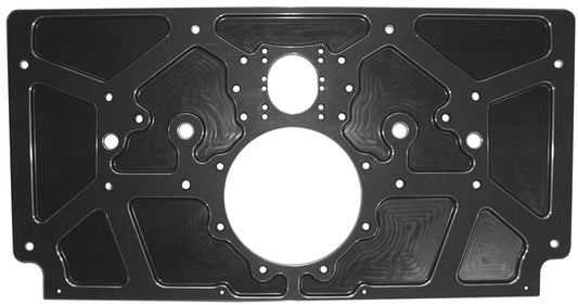 Motor Plate, Rear, 24.625 x 120.438 x 0.375 in, Aluminum, Black Anodized, Triple X Sprint Car, Each