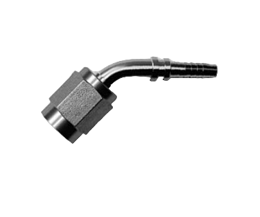 -2 -3 Hose 45deg Alum Nuts Stainless Steel