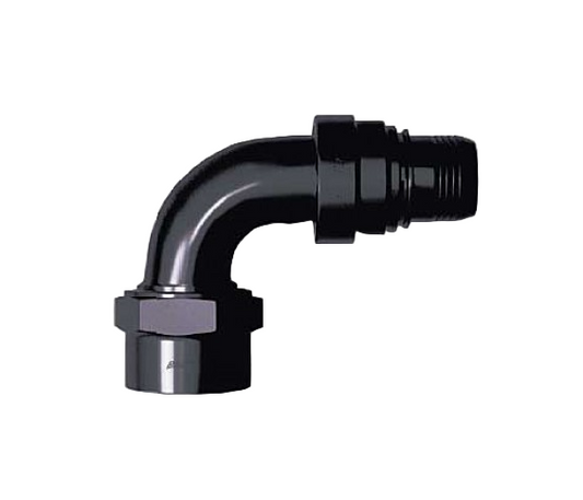 -12 90deg Double Swivel - Black