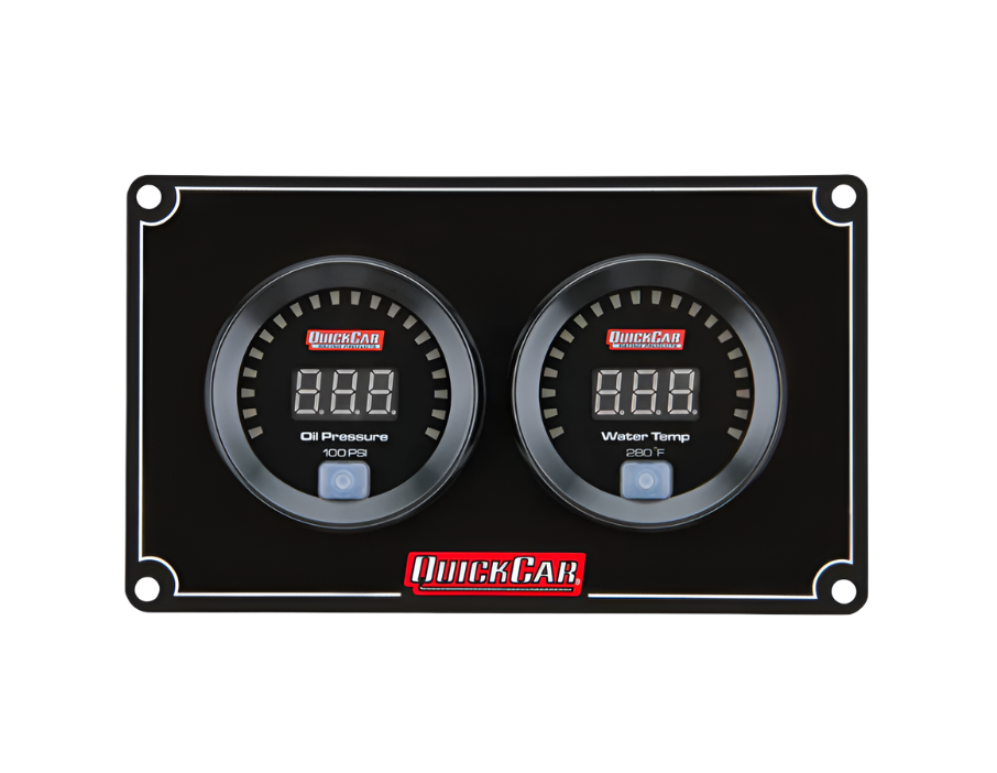 Gauge Panel Assembly, Digital, Oil Pressure/ Water Temperature, Black Face