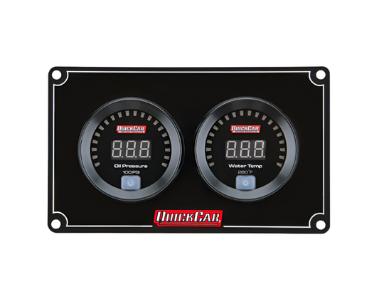 Gauge Panel Assembly, Digital, Oil Pressure/ Water Temperature, Black Face