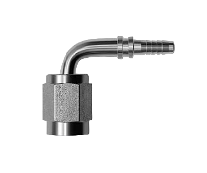 -3 90deg Alum Nut Stainless Steel