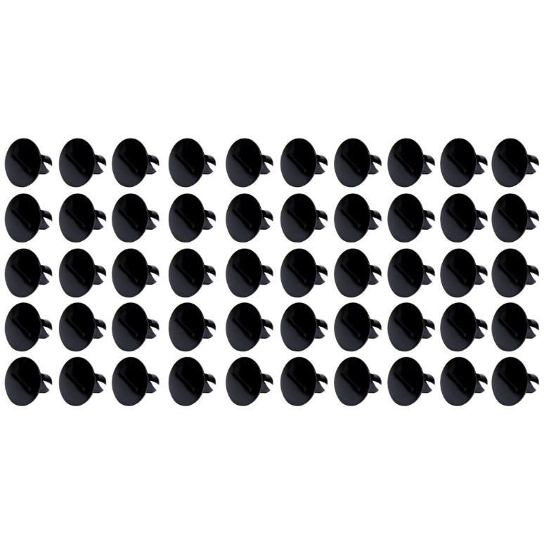 Large Head Dzus 0.500in Long 50 Pack Black