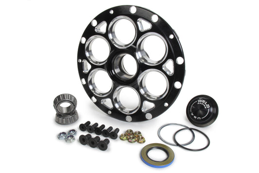 Wheel Hub RH Direct Mount Ultra Hub Full Center 3-Lug Rotor Mount Aluminum Black Anodized Straight Spindle