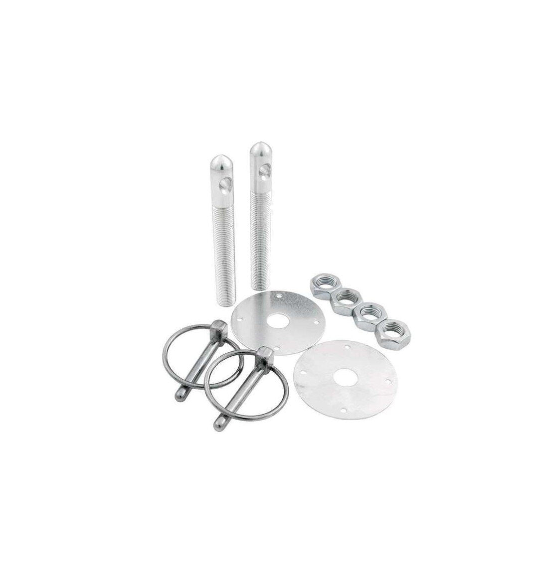 ALUM HOOD PIN KIT 1/2 - SILVER