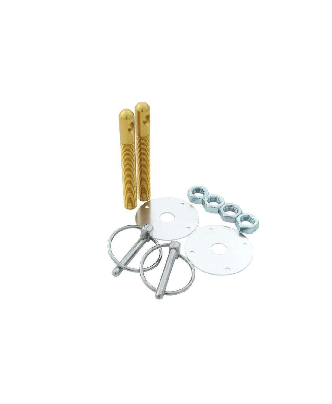 ALUM HOOD PIN KIT 1/2 - SILVER
