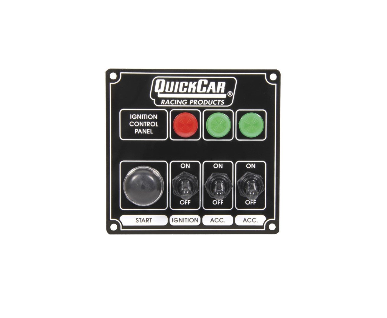 Quickcar Ignition Panel - 2 Acc Toggles W/ Lights